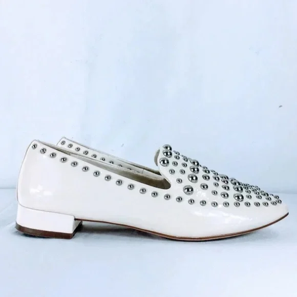 Halogen | Shoes | Halogen Nordstrom Womens Loafer Kaylee White Patent  Leather Studded Size 7 | Poshmark